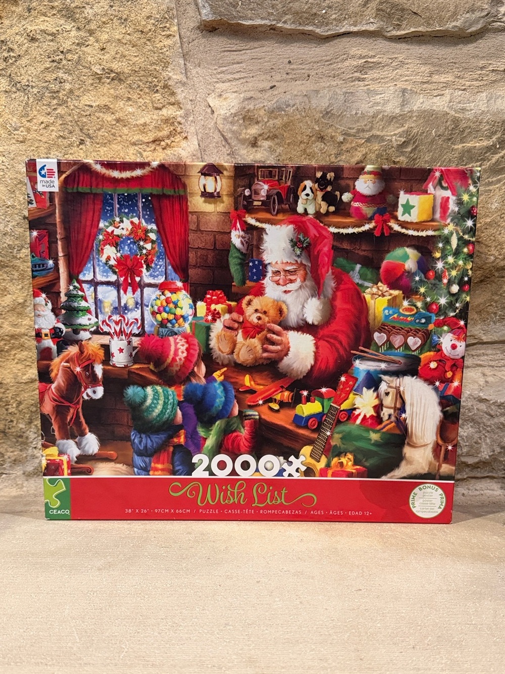 NEW Ceaco Wish List Santa Christmas 2000 Piece Christmas